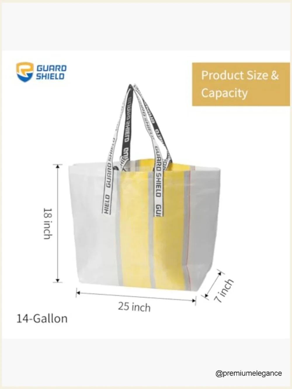 Extra Large Reusable Grocery Tote, Heavy Duty 28 Gallon, Laundry, Moving,